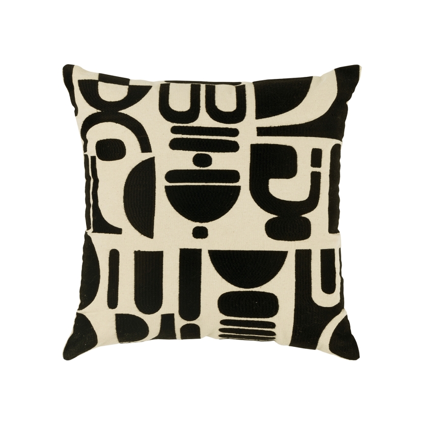Eglo 420307 - Dekokissen CHEVERY 45 x 45 cm creme/schwarz