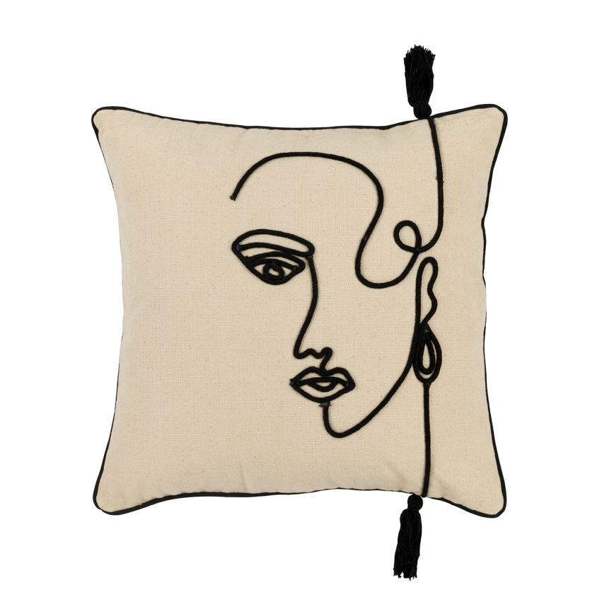 Eglo 420329 - Dekoratives Kissen CHEVERY 45x45 cm creme/schwarz