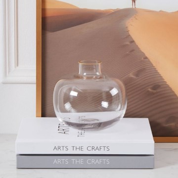 Eglo 421214 - Glasvase SIRANANA 11,8x13 cm klar/goldfarben