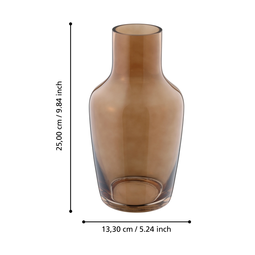 Eglo 421224 - Glasvase SIRANANA 25x13,3 cm braun/rauchfarben