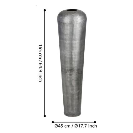 Eglo 421333 - Metallvase MIYAZAKI 165x45 cm grau