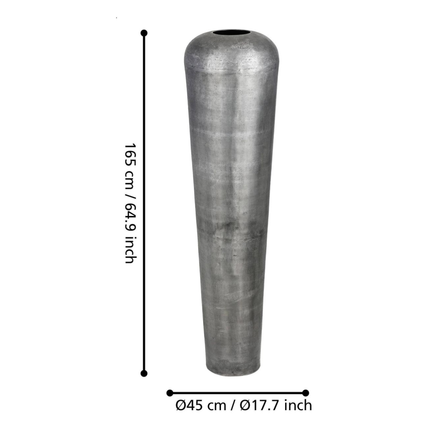 Eglo 421333 - Metallvase MIYAZAKI 165x45 cm grau