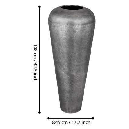 Eglo 421336 - Metallvase MIYAZAKI 108x45 cm grau