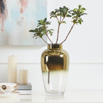 Eglo 421358 - Glasvase KENYASI 27x15,5 cm goldfarben