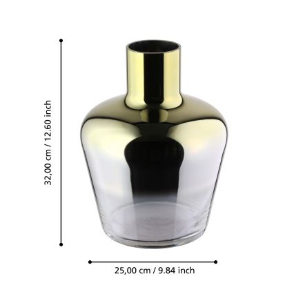 Eglo 421368 - Glasvase SAMUNTAI 32x25 cm goldfarben