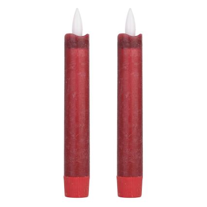 Eglo - SET 2x LED-Kerze LED/1xAAA 15 cm rot