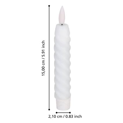 Eglo - SET 2x LED-Kerze LED/1xAAA 15 cm weiß