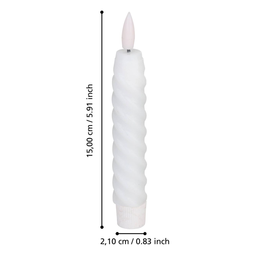 Eglo - SET 2x LED-Kerze LED/1xAAA 15 cm weiß