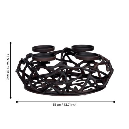 Eglo 422731 - Kerzenhalter OROQUIETA 13,5x35 cm braun