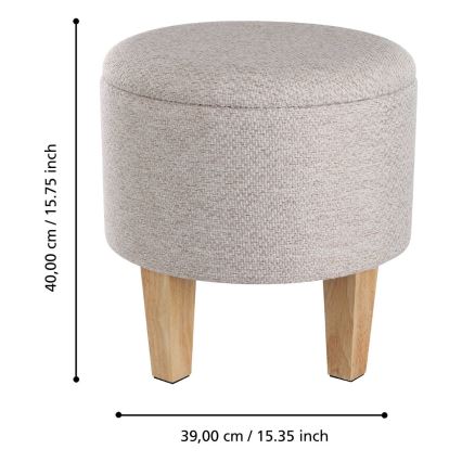 Eglo 424032 - Sitzhocker MASHIKE 40x39 cm beige