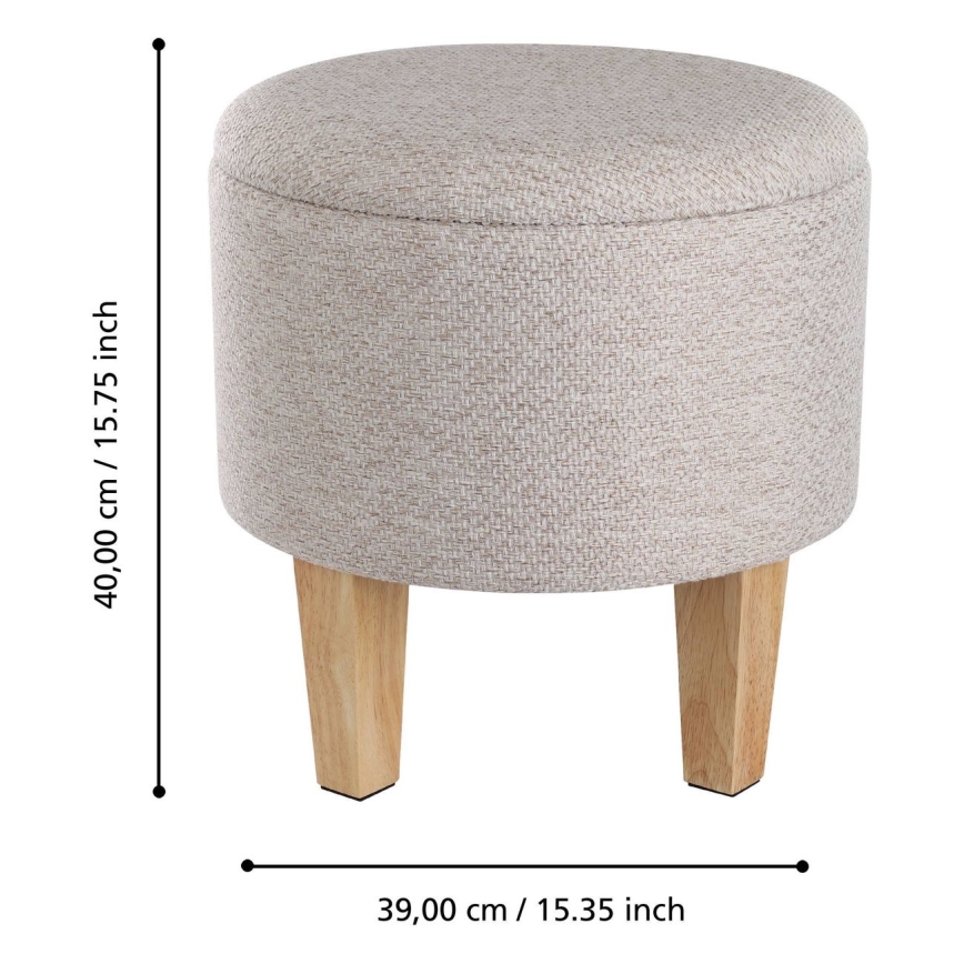 Eglo 424032 - Sitzhocker MASHIKE 40x39 cm beige