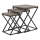 Eglo 424783 - 3er-Set Beistelltische CLONMANY, braun/schwarz