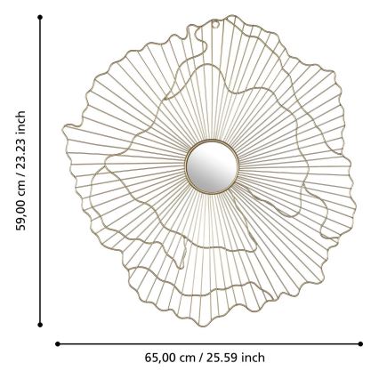 Eglo - Wandspiegel 59x65 cm in Gold