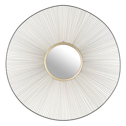 Eglo - Wandspiegel Ø 76 cm in Gold/Schwarz