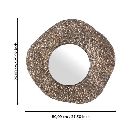 Eglo 425073 - Wandspiegel TOAMASINA 76x80 cm bronzefarben