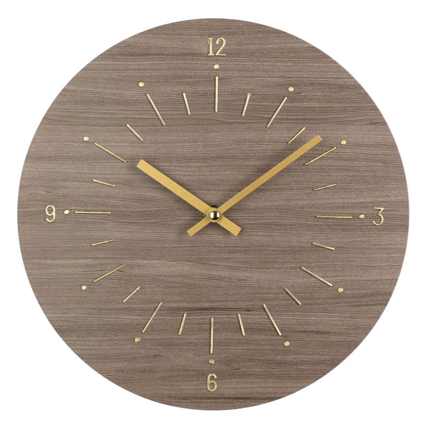 Eglo - Wanduhr 1xAA d 30 cm braun