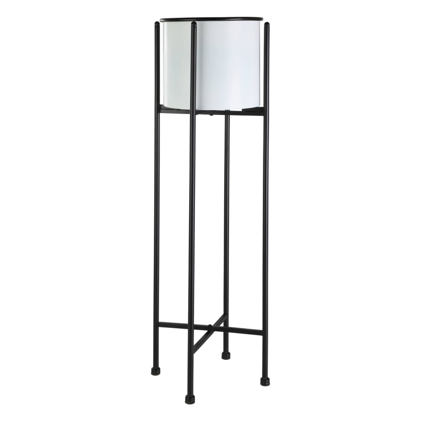 Eglo - Metall-Blumentopf 85,7x24,7 cm weiß/schwarz