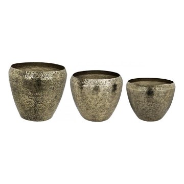 Eglo 428092 - 3er-Set Metallvasen OKAYAMA 37x48 cm, bronzefarben