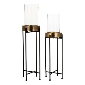 Eglo 428257 - 2er-Set Kerzenhalter IBUSUKI gold/schwarz
