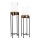 Eglo 428257 - 2er-Set Kerzenhalter IBUSUKI gold/schwarz
