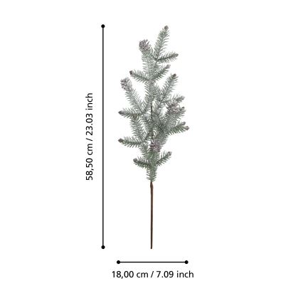Eglo - Synthetik-Weihnachtszweig 58,5 cm grün