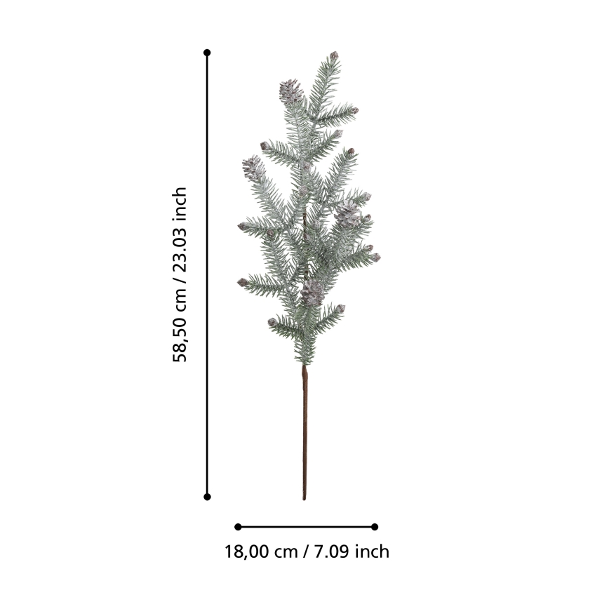 Eglo - Synthetik-Weihnachtszweig 58,5 cm grün