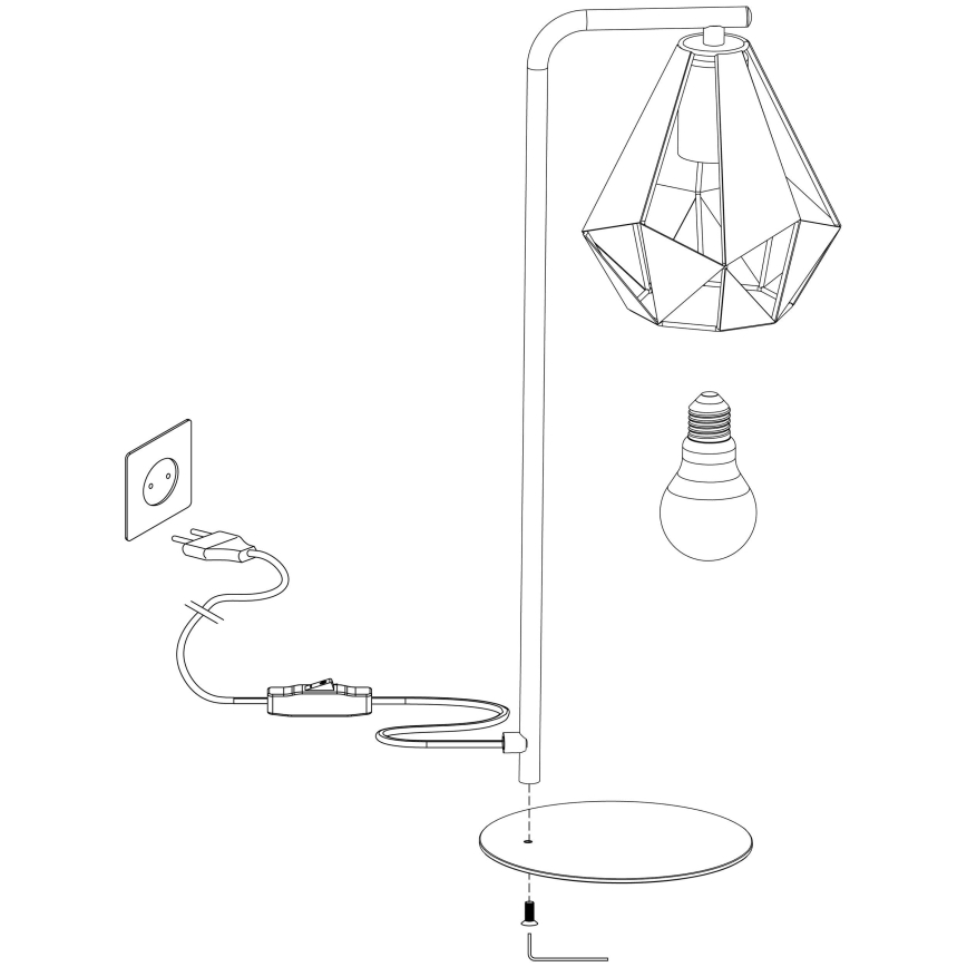 Eglo - Tischlampe 1xE27/60W/230V