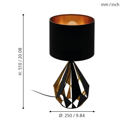 Eglo - Tischlampe 1xE27/60W/230V