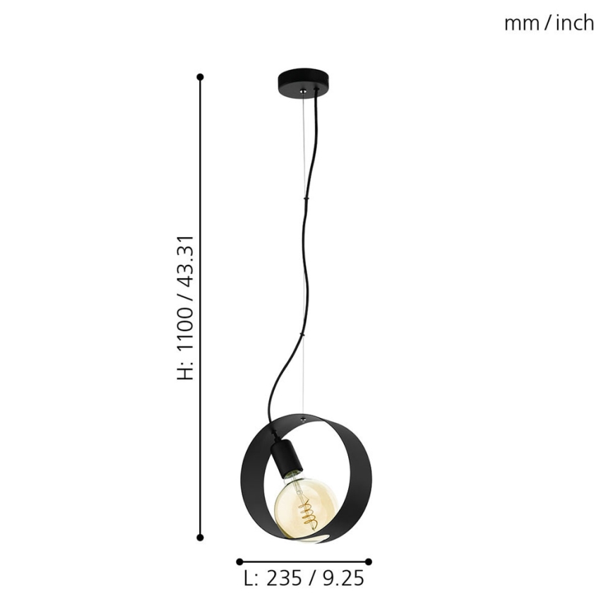 Eglo 43128 - LED-Hängeleuchte an Kabel MAIDENHEAD 1xE27/4W/230V