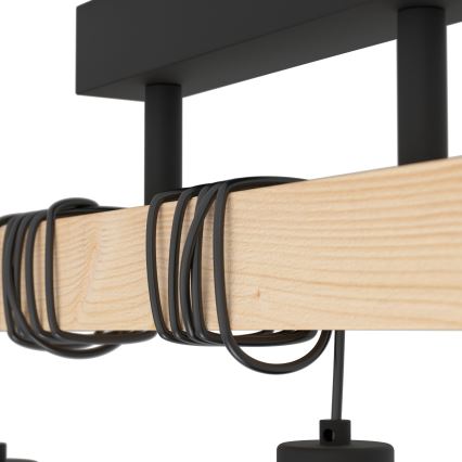 Eglo - Aufbauleuchte TOWNSHEND 3xE27/60W/230V Kiefer