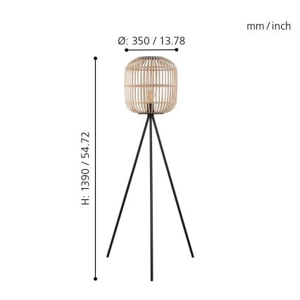 Eglo - Stehlampe 1xE27/28W/230V