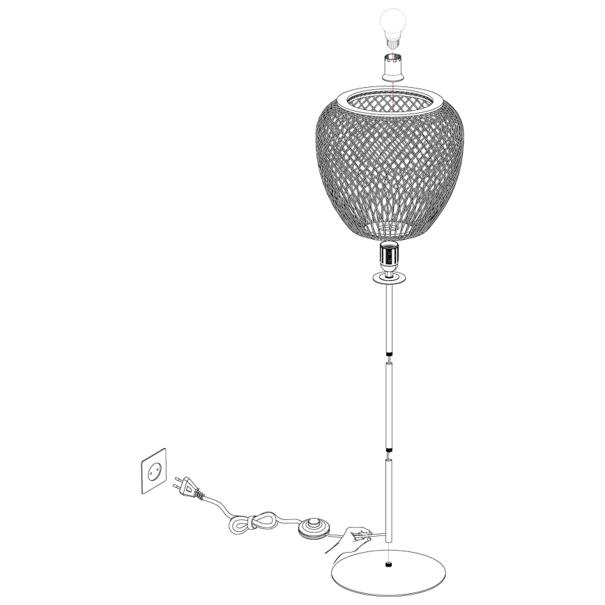 Eglo - Stehlampe 1xE27/40W/230V