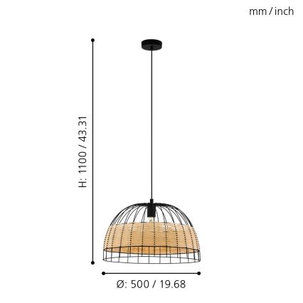 Eglo - Hängeleuchte 1xE27/40W/230V