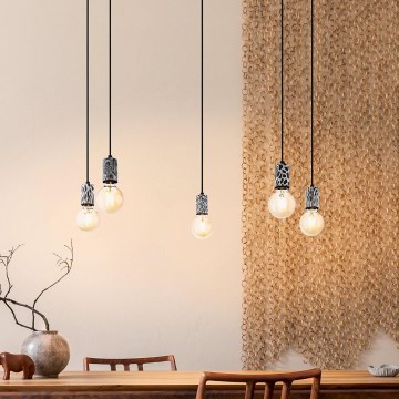 Eglo 43314 - Kabel-Pendelleuchte COULSDON 5xE27/10W/230V