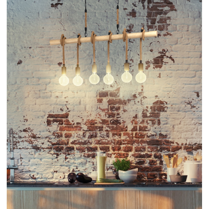 Eglo - Ketten-Kronleuchter 6xE27/40W/230V