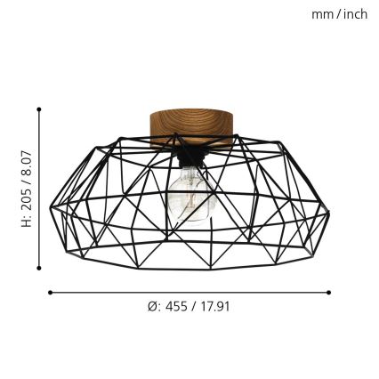 Eglo - Deckenleuchte 1xE27/60W/230V