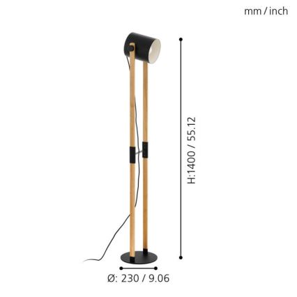 Eglo - Stehleuchte 1x E27/28W/230V