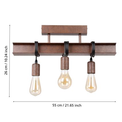 Eglo - Aufsatzkronleuchter TOWNSHEND 3xE27/60W/230V