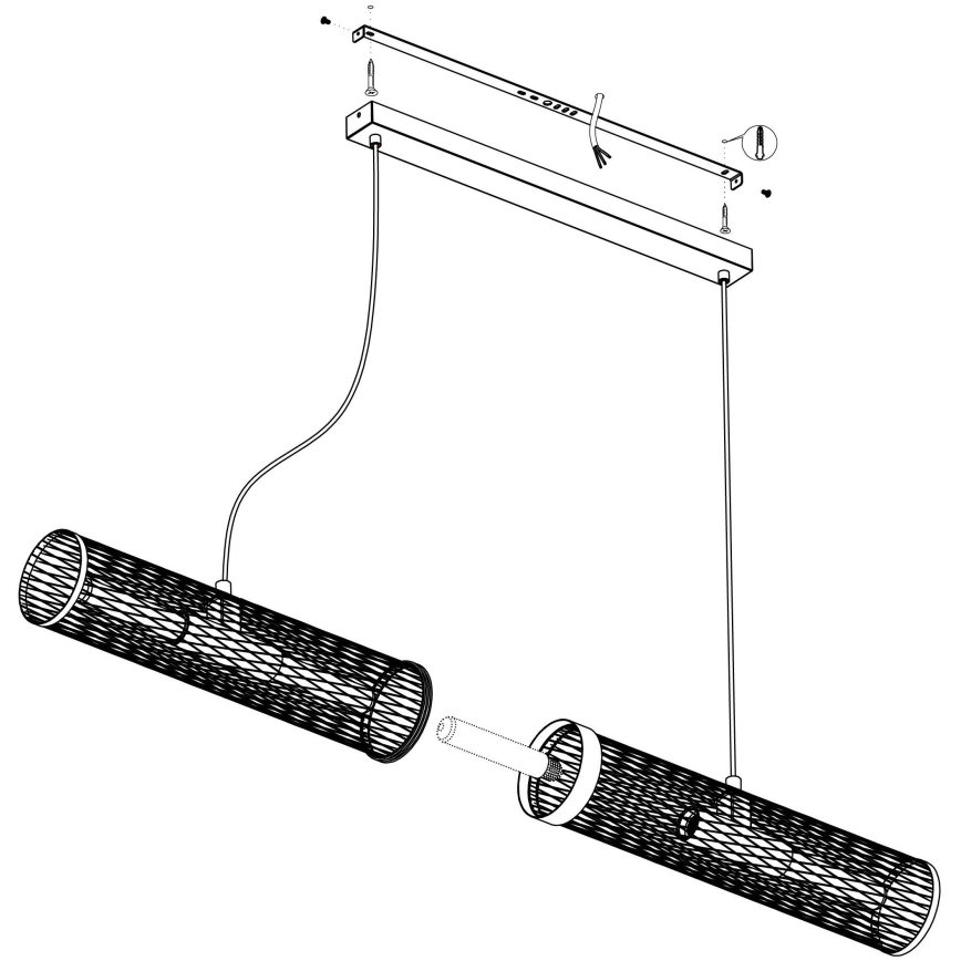 Eglo - Kronleuchter an einer Schnur 4xE27/40W/230V