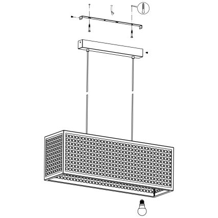 Eglo  - Kronleuchter an einer Schnur 3xE27/40W/230V