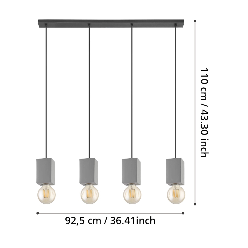 Eglo - Kronleuchter an einer Schnur 4xE27/40W/230V