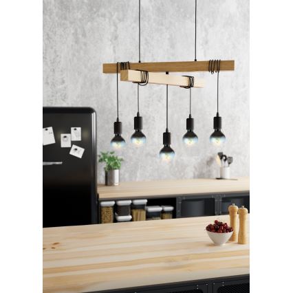 Eglo - Kronleuchter an einer Schnur TOWNSHEND 5xE27/60W/230V