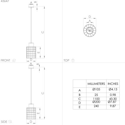 Eglo - Hängeleuchte 1xE27/40W/230V Durchschn. 20 cm silber