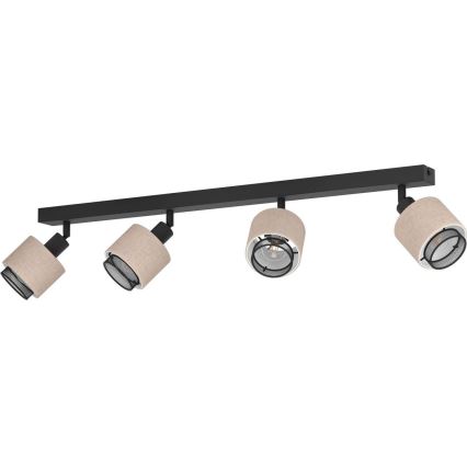 Eglo - Strahler 4xE14/40W/230V schwarz/beige