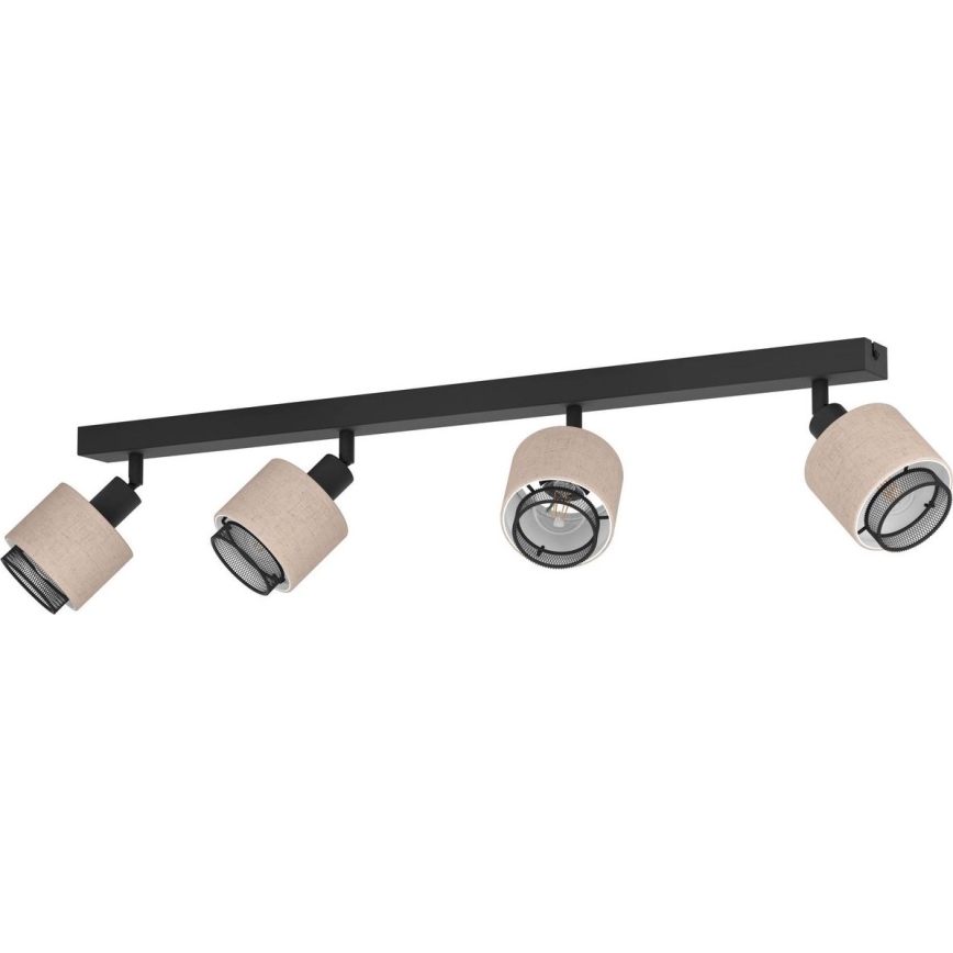 Eglo - Strahler 4xE14/40W/230V schwarz/beige