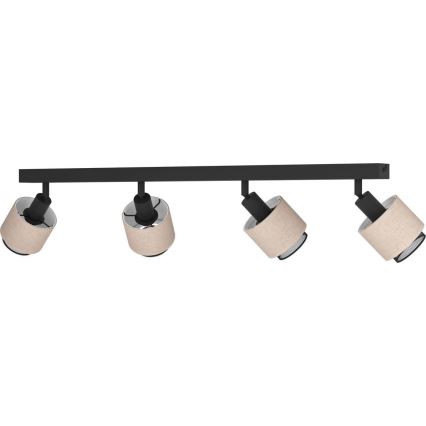 Eglo - Strahler 4xE14/40W/230V schwarz/beige