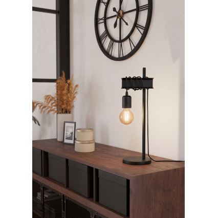 Eglo 43714 - Tischleuchte TOWNSHEND 1xE27/10W/230V schwarz