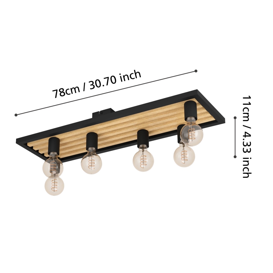 Eglo - Deckenleuchte 6xE27/40W/230V