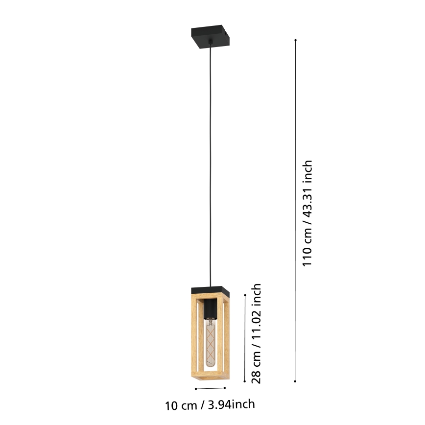Eglo - Hängeleuchte an Schnur 1xE27/40W/230V