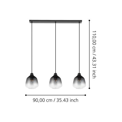 Eglo - Hängeleuchte 3xE27/40W/230V